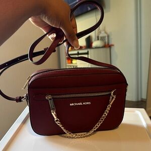 Michael Kors Wine Red Crossbody Bag